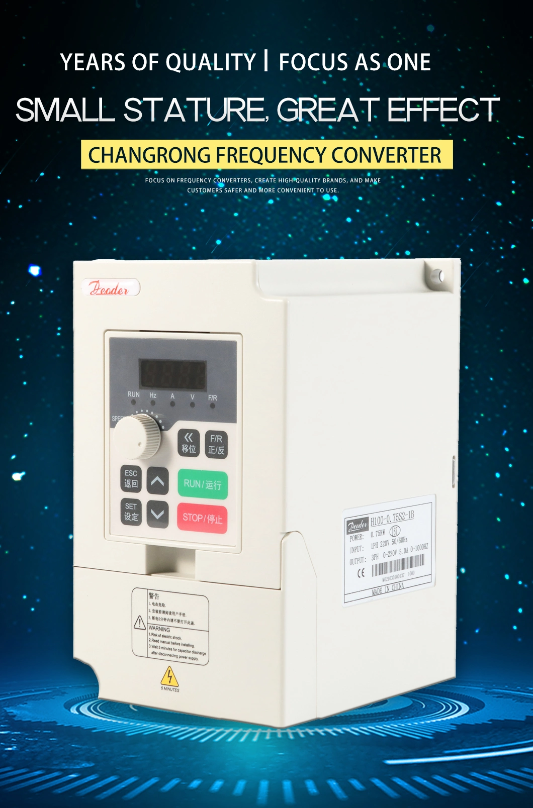 Suitable for CNC 4kw Frequency Inverter 220V 5HP Variable Frequency Drive Inverter VFD for Spindle Motor Speed Control