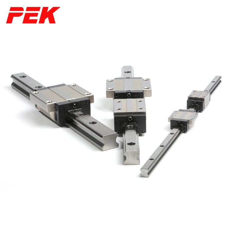 High Precision Large Loading Weight Steel Linear Guide Slider Rail Linear Guideway Linear Rail Guide with Flange Blocks for Laser CNC Cutting Machine / Printers
